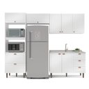 Ver imagem 5 de Cozinha Pérola Completa Modulada 4 Peças Torre Quente Basculante Aéreo 3 Portas e Balcão 2 Gavetas 3 Portas Yescasa