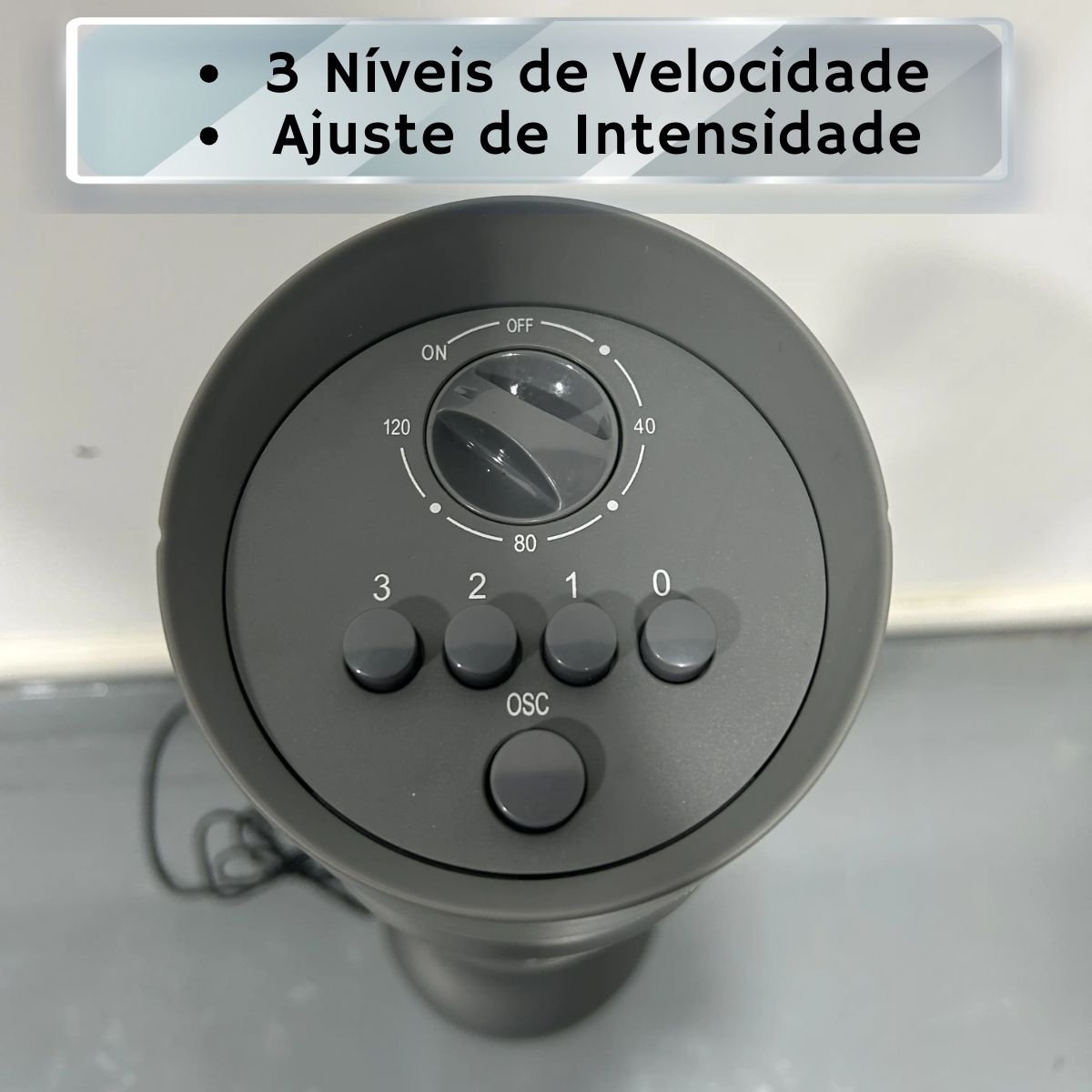 Ventilador de Torre com 3 Níveis de Velocidade - Silencioso Voltagem:127v - 3