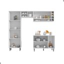 Ver imagem 4 de Cozinha Compacta Delina 9 Portas 1 Gaveta MDP Branco AJL Móveis