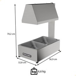 Conservador de Fritura Elétrico Metalcubas 2 Cubas em Inox Mcf02cp 220v - 3
