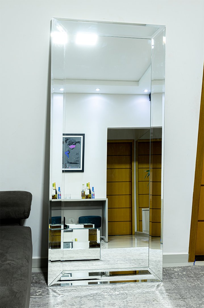 Espelho Chanfrado com Moldura em Bisotê Mobília Express Grande - 4
