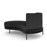 Sofá Chaise Lado Esquerdo Downey Sala de Estar Bouclê Preto G15 - Gran Belo - 7