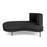 Sofá Chaise Lado Esquerdo Downey Sala de Estar Bouclê Preto G15 - Gran Belo - 6