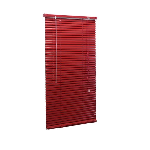 Persiana Horizontal Aluminio 25mm Vermelha 60 (L) x 160 (A) cm Cortina e Kit instalação 0,60 x 1,60