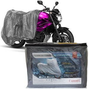 Capa Cobrir Moto Protetora Forrada Impermeável Anti Uv Tamanho P M G GG Carrhel - GG