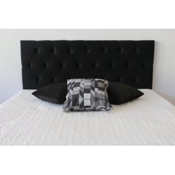 Cabeceira Estofada Premium Solteiro com Botões 90x60cm Preto - 2