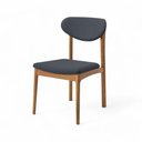 Ver imagem 3 de Cadeira Catarina Madeira Eucalipto Nobre com Assento Estofado para Sala e Cozinha - Preto-grafit