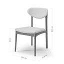 Ver mais imagens de Cadeira Catarina Madeira Eucalipto Nobre com Assento Estofado para Sala e Cozinha - Preto-grafit