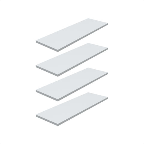 Kit 4 Prateleira Branca 60X20 + Suporte Flutuante Mdf  Organizadora Decoração Cozinha Banheiro Sala