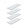 Kit 4 Prateleira Branca 60X20 + Suporte Flutuante Mdf  Organizadora Decoração Cozinha Banheiro Sala - 1