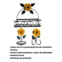 Ver imagem 4 de Kit para Banheiro 4 Peças em Ferro com Rosas:amarelo