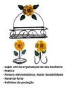 Ver imagem 4 de Kit para Banheiro 4 Peças em Ferro com Rosas:amarelo