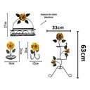 Ver imagem 2 de Kit para Banheiro 4 Peças em Ferro com Rosas:amarelo