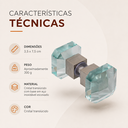 Ver imagem 4 de Puxador Box de Cristal Quadrado com Base Inox Escovado 3,5 x 7,5 cm