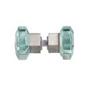 Ver imagem 5 de Puxador Box de Cristal Quadrado com Base Inox Escovado 3,5 x 7,5 cm