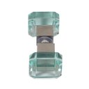 Ver imagem 3 de Puxador Box de Cristal Quadrado com Base Inox Escovado 3,5 x 7,5 cm