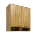 Ver imagem 2 de Armário Aéreo 2 Portas 100% MDF 80cm Malta Marrom/Amêndoa Espresso Móveis