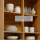 Ver mais imagens de Armário Aéreo 2 Portas 100% MDF 80cm Malta Marrom/Amêndoa Espresso Móveis