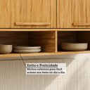 Ver imagem 6 de Armário Aéreo 2 Portas 100% MDF 80cm Malta Marrom/Amêndoa Espresso Móveis
