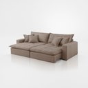 Ver imagem 4 de Sofá Cama Jupiter 3 Lugares Retrátil Reclinável 2,30m Linho com Molas Ensacadas