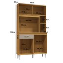 Ver imagem 3 de Cozinha Compacta Armário Organizador Duda 90cm com Gaveta