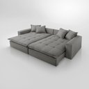 Ver imagem 6 de Sofá Cama Jupiter 3 Lugares Retrátil Reclinável 2,30m Linho com Molas Ensacadas