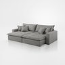 Sofá Cama Jupiter 3 Lugares Retrátil Reclinável 2,30m Linho com Molas Ensacadas - 4