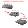 Sofá Cama Jupiter 3 Lugares Retrátil Reclinável 2,30m Linho com Molas Ensacadas - 12