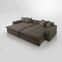 Ver mais imagens de Sofá Cama Jupiter 3 Lugares Retrátil Reclinável 2,30m Linho com Molas Ensacadas Cinza Grafite