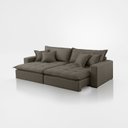 Ver imagem 4 de Sofá Cama Jupiter 3 Lugares Retrátil Reclinável 2,30m Linho com Molas Ensacadas