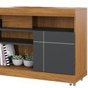 Ver imagem 4 de Rack Bancada para Tv até 55 Polegadas 136cm Yara Noce Milano/preto Fosco - Colibri