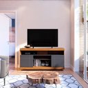 Ver imagem 2 de Rack Bancada para Tv até 55 Polegadas 136cm Yara Noce Milano/preto Fosco - Colibri