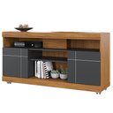 Ver imagem 1 de Rack Bancada para Tv até 55 Polegadas 136cm Yara Noce Milano/preto Fosco - Colibri