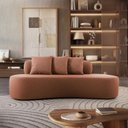 Ver imagem 1 de Sofá fixo Living 3 lugares e 3 almofadas 230cm Paris Espresso Móveis Linho 