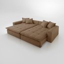 Ver imagem 6 de Sofá Cama Jupiter 3 Lugares Retrátil Reclinável 2,30m Boucle com Molas Ensacadas Marrom