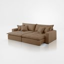 Ver imagem 4 de Sofá Cama Jupiter 3 Lugares Retrátil Reclinável 2,30m Boucle com Molas Ensacadas