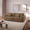 Ver imagem 1 de Sofá Cama Jupiter 3 Lugares Retrátil Reclinável 2,30m Boucle com Molas Ensacadas