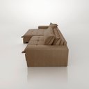 Ver mais imagens de Sofá Cama Jupiter 3 Lugares Retrátil Reclinável 2,30m Boucle com Molas Ensacadas Marrom