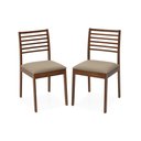 Ver imagem 3 de Conjunto Sala de Jantar Mesa de Jantar Nature com Vidro Branco 1,35m + 6 Cadeiras de Jantar Nature P