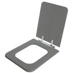 Tampa de Vaso Acrilico Square Cinza Escuro para bacia Incepa Quadrada - 2
