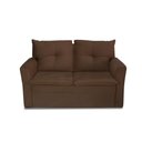 Ver imagem 5 de Sofá Pequeno 02 Lugares 150cm Mobi Suede Marrom Herrero