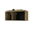 Ver imagem 5 de Armário Aéreo com Nicho e Porta Basculante 35x80x35cm Wlnp80 Carvalho - Preto