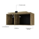 Ver imagem 3 de Armário Aéreo com Nicho e Porta Basculante 35x80x35cm Wlnp80 Carvalho - Preto