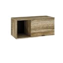 Ver imagem 1 de Armário Aéreo com Nicho e Porta Basculante 35x80x35cm Wlnp80 Carvalho - Preto