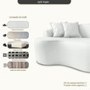 Ver imagem 2 de Sofá Orgânico 2 Lugares Curvo Feijão Design Elegante Corino Premium
