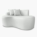 Ver imagem 1 de Sofá Orgânico 2 Lugares Curvo Feijão Design Elegante Corino Premium