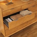 Ver imagem 7 de Cômoda Grande para Quarto Casal 9 Gavetas Madeira Maciça Mel Lice Idimex