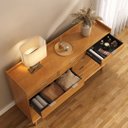 Ver imagem 6 de Cômoda Grande para Quarto Casal 9 Gavetas Madeira Maciça Mel Lice Idimex