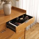 Ver mais imagens de Cômoda Grande para Quarto Casal 9 Gavetas Madeira Maciça Mel Lice Idimex