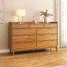Cômoda Grande para Quarto Casal 9 Gavetas Madeira Maciça Mel Lice Idimex - 2